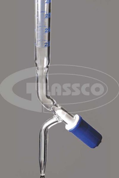 Burettes with PTFE needle valve stopcock, Class AS